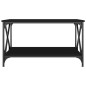 vidaXL Mesa de centro madera contrachapada y hierro negro 80x50x45 cm vidaXL Mesa de centro madera contrachapada y hierro negro 80x50x45 cm