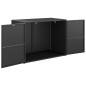 vidaXL Armario de almacenaje de jardín ratán PE negro 100x55,5x80 cm vidaXL Armario de almacenaje de jardín ratán PE negro 100x55,5x80 cm