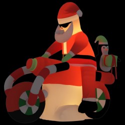 vidaXL Papá Noel inflable de Navidad con luces LED 156 cm