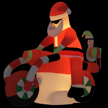 vidaXL Papá Noel inflable de Navidad con luces LED 156 cm