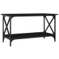 vidaXL Mesa de centro madera contrachapada y hierro negro 80x45x45 cm vidaXL Mesa de centro madera contrachapada y hierro negro 80x45x45 cm