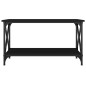 vidaXL Mesa de centro madera contrachapada y hierro negro 80x45x45 cm vidaXL Mesa de centro madera contrachapada y hierro negro 80x45x45 cm