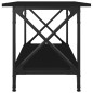 vidaXL Mesa de centro madera contrachapada y hierro negro 80x45x45 cm vidaXL Mesa de centro madera contrachapada y hierro negro 80x45x45 cm