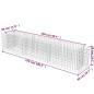 vidaXL Arriate de gaviones de acero 270x50x50 cm