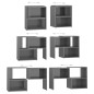 vidaXL Mueble de TV madera contrachapada gris brillante 104x30x52 cm