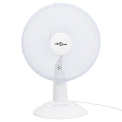 vidaXL Ventilador de sobremesa 3 velocidades blanco 30 cm 40 W