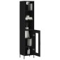 vidaXL Aparador de madera contrachapada negro 34,5x34x180 cm vidaXL Aparador de madera contrachapada negro 34,5x34x180 cm