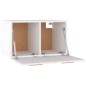 vidaXL Armario de pared madera contrachapada blanco 60x36,5x35 cm vidaXL Armario de pared madera contrachapada blanco 60x36,5x35 cm