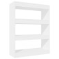 vidaXL Estantería madera contrachapada blanco brillo 80x30x103 cm vidaXL Estantería madera contrachapada blanco brillo 80x30x103 cm