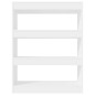 vidaXL Estantería madera contrachapada blanco brillo 80x30x103 cm vidaXL Estantería madera contrachapada blanco brillo 80x30x103 cm