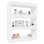 vidaXL Estantería madera contrachapada blanco brillo 80x30x103 cm vidaXL Estantería madera contrachapada blanco brillo 80x30x103 cm