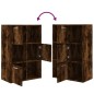 vidaXL Mueble de almacenaje roble ahumado 60x29,5x90 cm vidaXL Mueble de almacenaje roble ahumado 60x29,5x90 cm