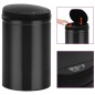 vidaXL Cubo de basura con sensor automático 30L acero al carbono negro vidaXL Cubo de basura con sensor automático 30L acero al carbono negro