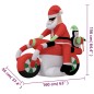 vidaXL Papá Noel inflable de Navidad con luces LED 156 cm vidaXL Papá Noel inflable de Navidad con luces LED 156 cm