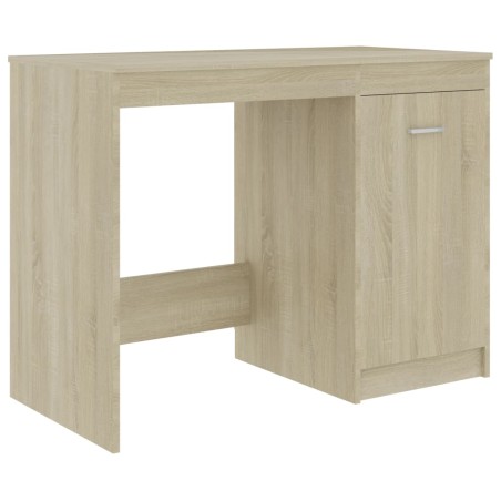 vidaXL Escritorio madera contrachapada color roble Sonoma 100x50x76 cm