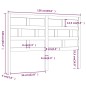 vidaXL Cabecero de cama madera maciza de pino 126x4x100 cm vidaXL Cabecero de cama madera maciza de pino 126x4x100 cm