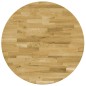 vidaXL Superficie de mesa redonda madera maciza de roble 44 mm 900 mm vidaXL Superficie de mesa redonda madera maciza de roble 44 mm 900 mm