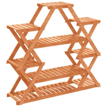vidaXL Soporte para flores de madera maciza abeto 110x25x105 cm
