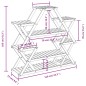 vidaXL Soporte para flores de madera maciza abeto 110x25x105 cm vidaXL Soporte para flores de madera maciza abeto 110x25x105 cm