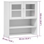vidaXL Aparador superior MOLDE madera maciza pino blanco 90x35x100 cm vidaXL Aparador superior MOLDE madera maciza pino blanco 90x35x100 cm