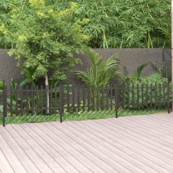 vidaXL Valla de jardín con postes 3 piezas WPC 614x80 cm