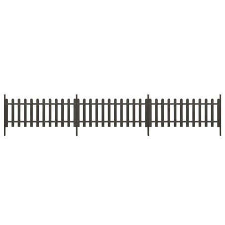 vidaXL Valla de jardín con postes 3 piezas WPC 614x80 cm