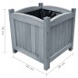 vidaXL Arriates de jardín 2 uds madera maciza abeto 30x30x30 cm vidaXL Arriates de jardín 2 uds madera maciza abeto 30x30x30 cm