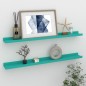 vidaXL Estantes de pared 2 unidades azul 80x9x3 cm vidaXL Estantes de pared 2 unidades azul 80x9x3 cm