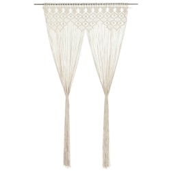 vidaXL Cortina de macramé algodón 140x240 cm