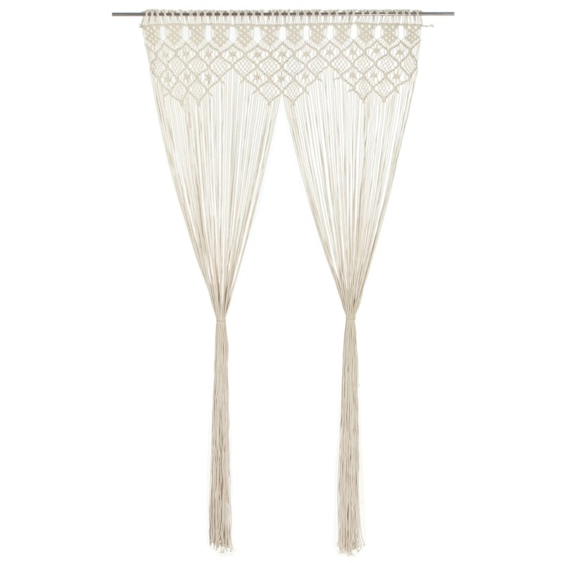vidaXL Cortina de macramé algodón 140x240 cm vidaXL Cortina de macramé algodón 140x240 cm