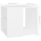 vidaXL Mesa auxiliar de madera contrachapada blanco 50x50x45 cm vidaXL Mesa auxiliar de madera contrachapada blanco 50x50x45 cm