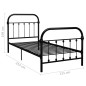 vidaXL Estructura de cama de metal negro 100x200 cm vidaXL Estructura de cama de metal negro 100x200 cm