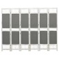vidaXL Biombo divisor de 6 paneles de tela gris 210x165 cm vidaXL Biombo divisor de 6 paneles de tela gris 210x165 cm