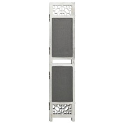 vidaXL Biombo divisor de 6 paneles de tela gris 210x165 cm