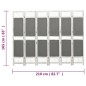 vidaXL Biombo divisor de 6 paneles de tela gris 210x165 cm vidaXL Biombo divisor de 6 paneles de tela gris 210x165 cm