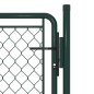 vidaXL Puerta de jardín de acero verde 100x100 cm 
