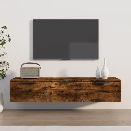 vidaXL Armario de pared madera contrachapada roble ahumado 102x30x20cm