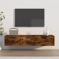 vidaXL Armario de pared madera contrachapada roble ahumado 102x30x20cm vidaXL Armario de pared madera contrachapada roble ahumado 102x30x20cm