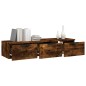 vidaXL Armario de pared madera contrachapada roble ahumado 102x30x20cm vidaXL Armario de pared madera contrachapada roble ahumado 102x30x20cm