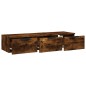 vidaXL Armario de pared madera contrachapada roble ahumado 102x30x20cm vidaXL Armario de pared madera contrachapada roble ahumado 102x30x20cm