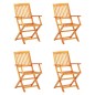 vidaXL Set comedor de jardín plegable 5 piezas madera maciza de acacia vidaXL Set comedor de jardín plegable 5 piezas madera maciza de acacia