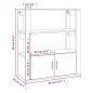 vidaXL Aparador de madera contrachapada gris hormigón 80x30x90 cm