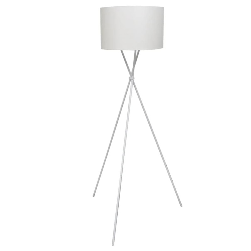 vidaXL Lámpara de pie con pantalla y soporte blanco vidaXL Lámpara de pie con pantalla y soporte blanco