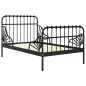 vidaXL Estructura de cama extensible metal negra 80x130/200 cm