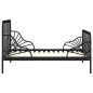 vidaXL Estructura de cama extensible metal negra 80x130/200 cm