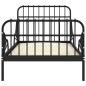 vidaXL Estructura de cama extensible metal negra 80x130/200 cm
