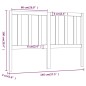 vidaXL Cabecero de cama madera maciza de pino negro 146x4x100 cm