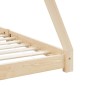 vidaXL Estructura de cama infantil de madera maciza de pino 70x140 cm vidaXL Estructura de cama infantil de madera maciza de pino 70x140 cm