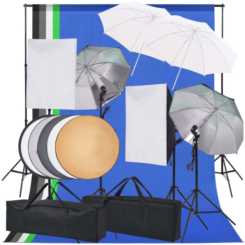 vidaXL Kit de iluminación de estudio de fotografía