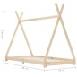 vidaXL Estructura de cama infantil de madera maciza de pino 70x140 cm vidaXL Estructura de cama infantil de madera maciza de pino 70x140 cm